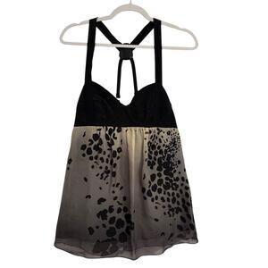 Maddy M Women's M Whimisgoth Y2K Babydoll 100% Silk Sheer Lined Racerback Top